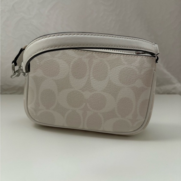 Coach Signature Cream Wristlet